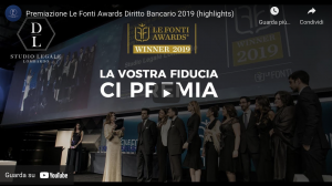 Video Premiazione come migliore boutique di diritto bancario.