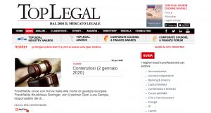 Top Legal: Contenziosi (2 gennaio 2020)